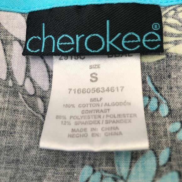Cherokee Flexibles Butterfly Wrap Scrub Top short sleeve - Picture 6 of 8